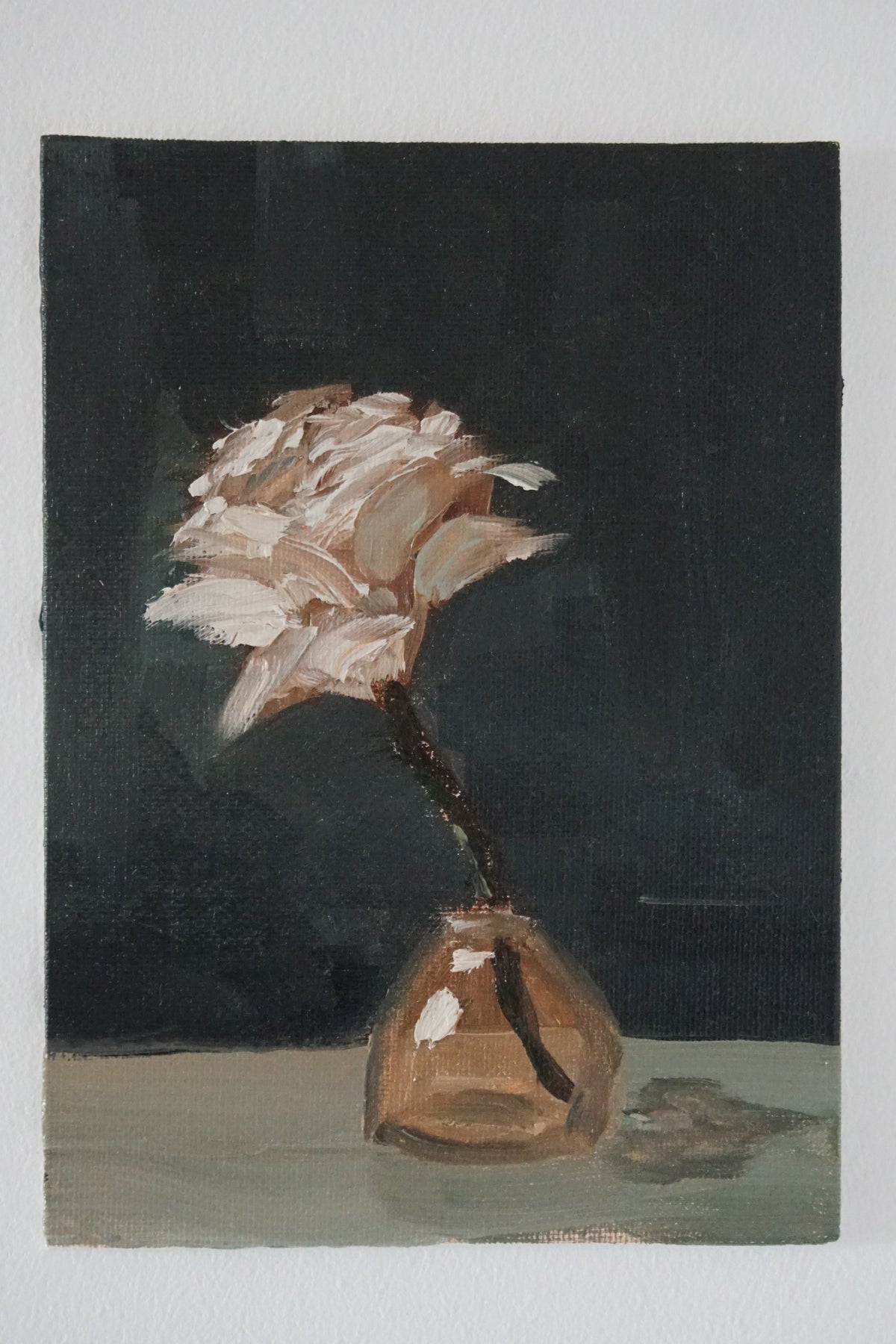 White Rose Color Study, 5x7 Inch Original