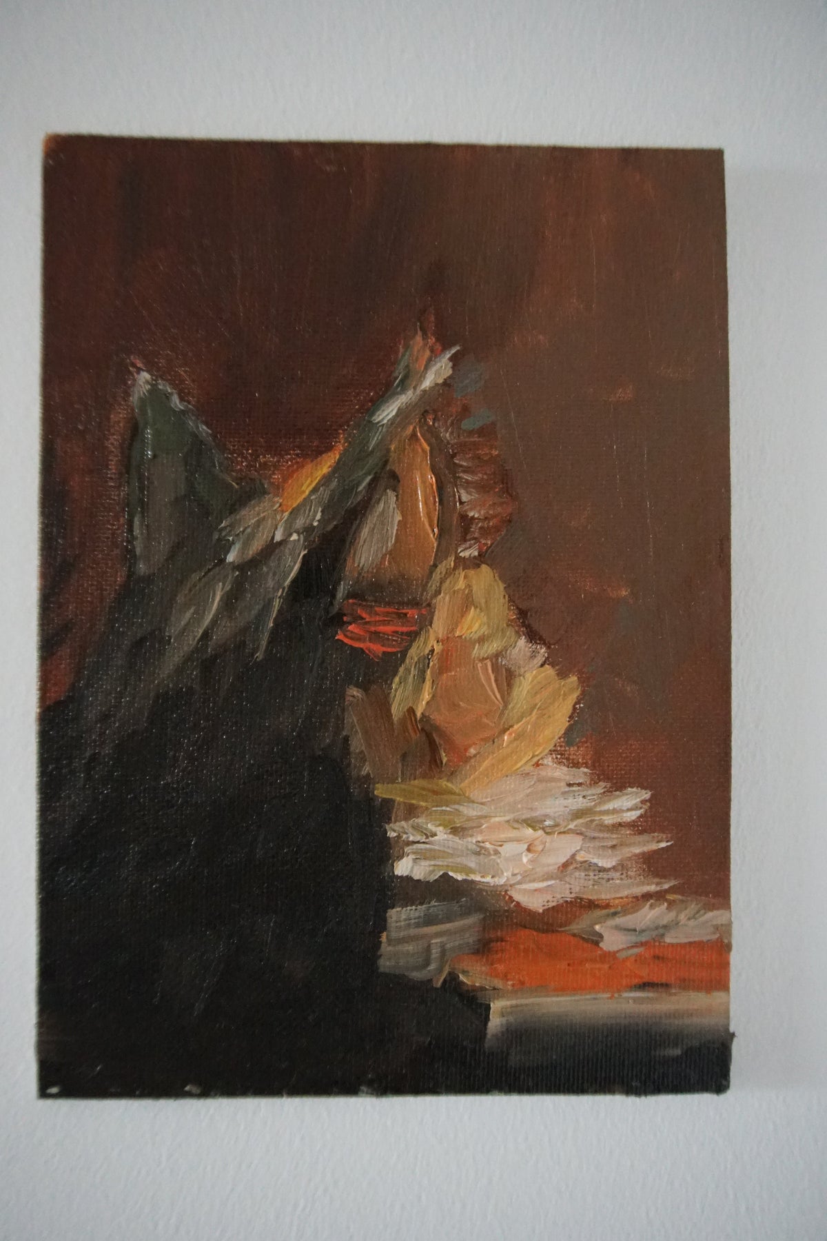 Cat from Behind, 5x7 Inch Original