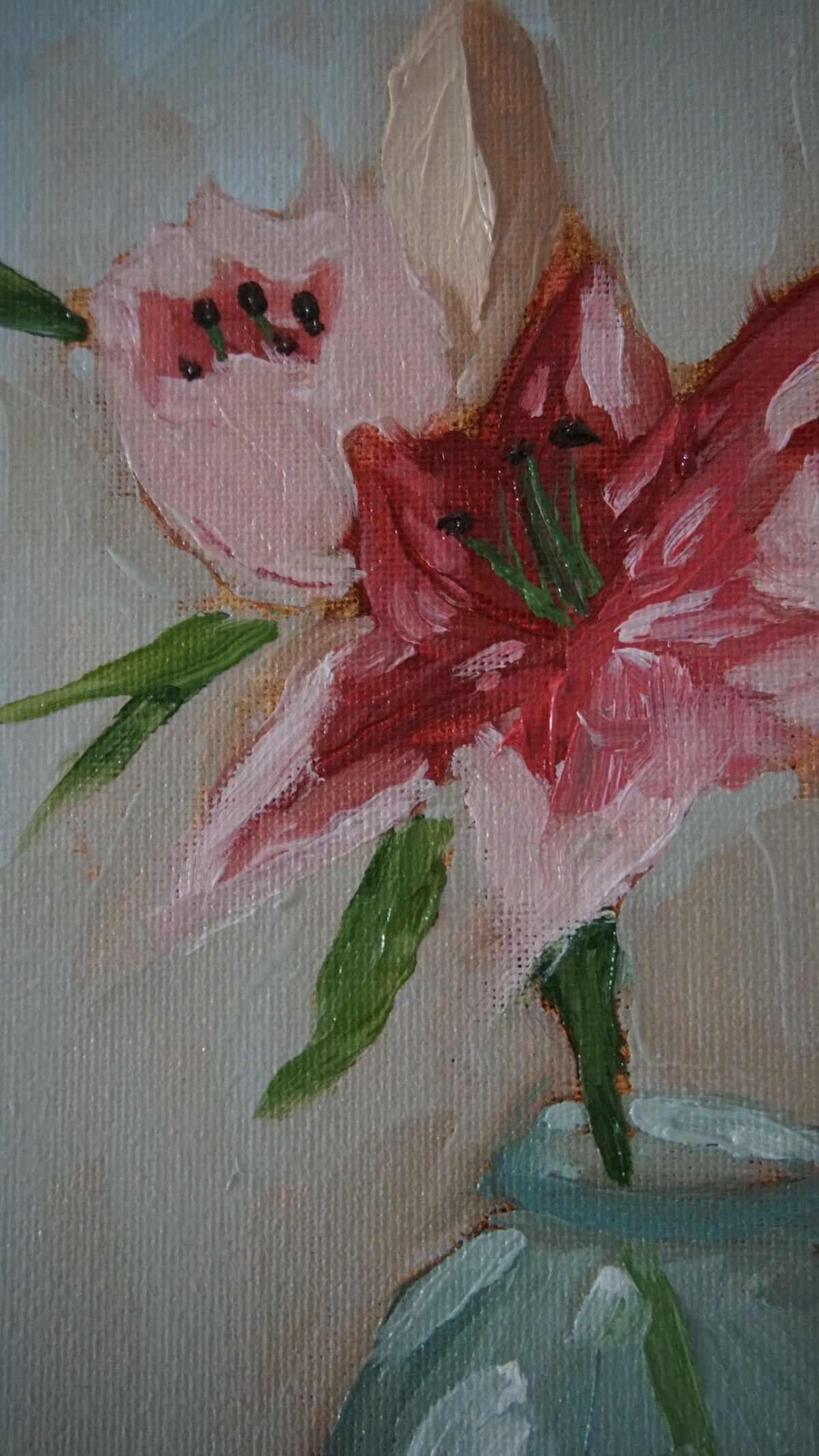 Red Lilies, 18x24cm (7x9½ Inch) Original