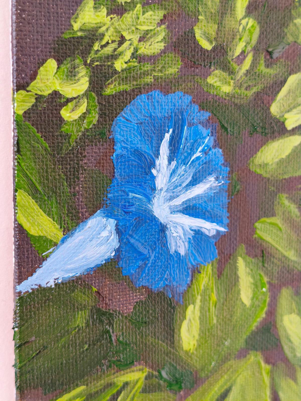 Blue Flowers, 5x7 Inch Original